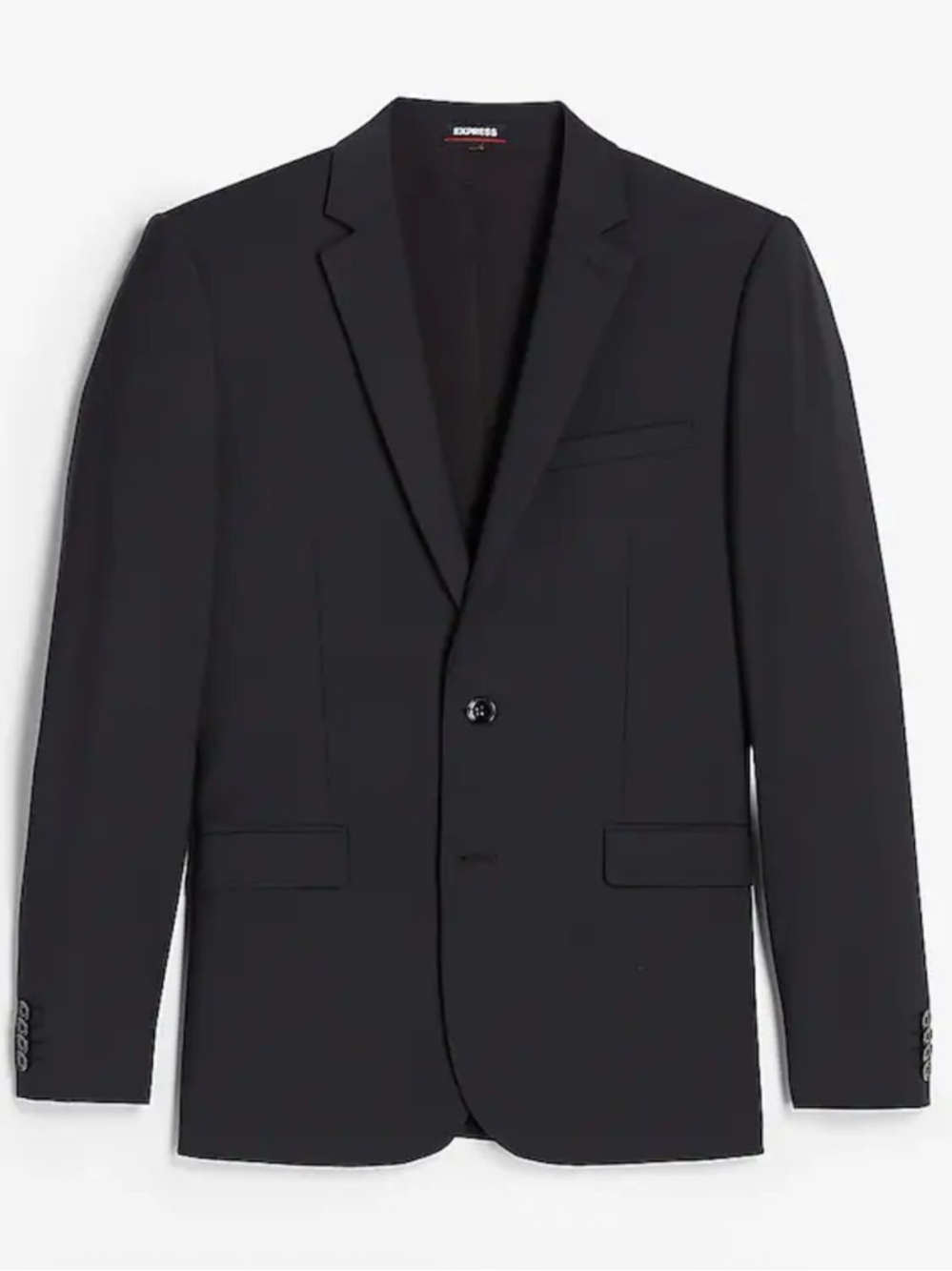 Express Men's Extra Slim Black Two-Button Suit Coat 36S